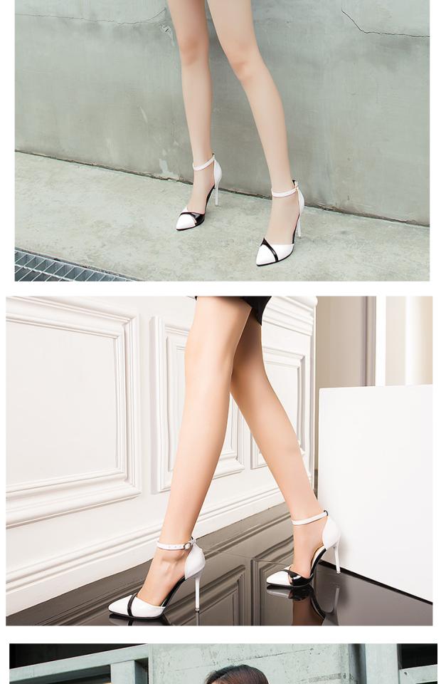 Mùa hè 2018 phiên bản Hàn Quốc mới của Baotou khóa từ với sandal nữ rỗng gợi cảm với giày cao gót nữ hoang dã dép cao gót