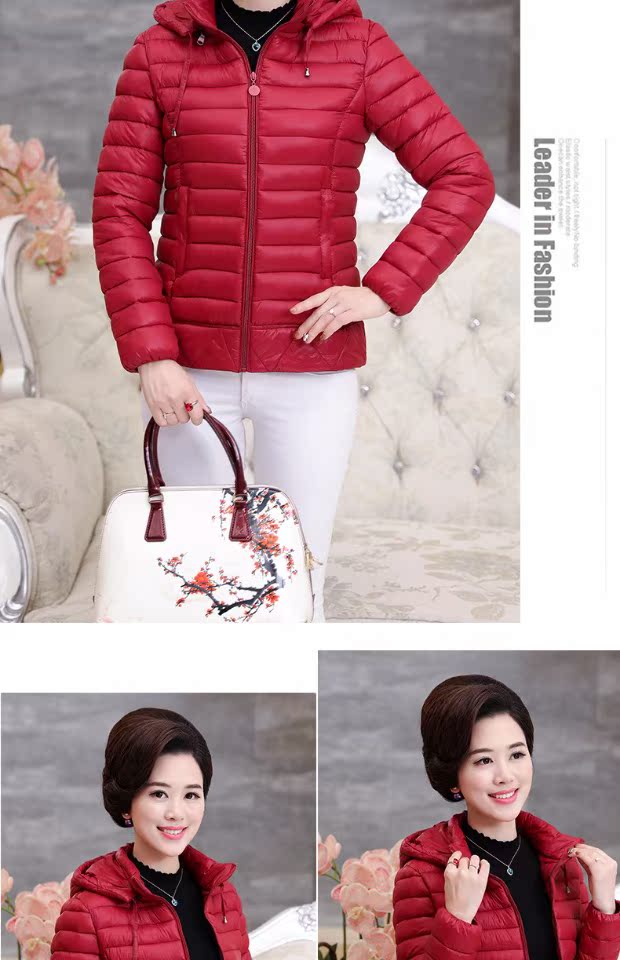 Áo bà mẹ trung niên chống mùa tải áo khoác mùa đông cotton ngắn Quần áo trung niên nữ mùa đông 40-50 kiểu áo trung niên