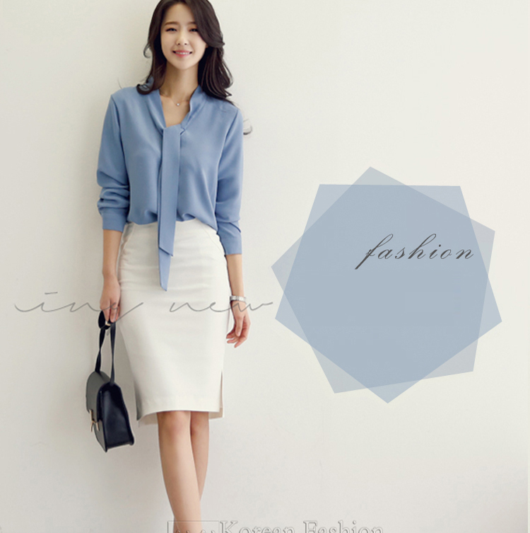 Cung dài tay áo chiffon nữ 2018 mùa xuân và mùa hè mới Hàn Quốc phiên bản của áo sơ mi đáy lỏng chuyên nghiệp mặc áo sơ mi trắng áo sơ mi form rộng nữ