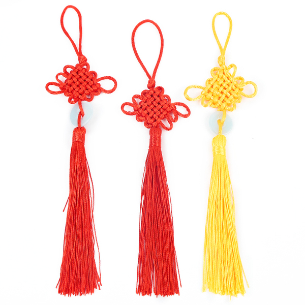 Chinese Knot Pendant Small Decoration Small Size DIY Material Tassel Fringe Red Knot/8 Lucky Knot Festive Ornaments