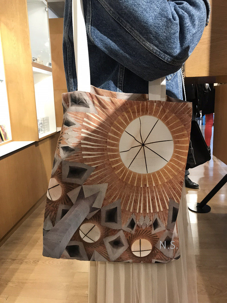 Мода холст 现货正品 西班牙巴塞罗那sagrada família圣家堂帆布包 ceiling