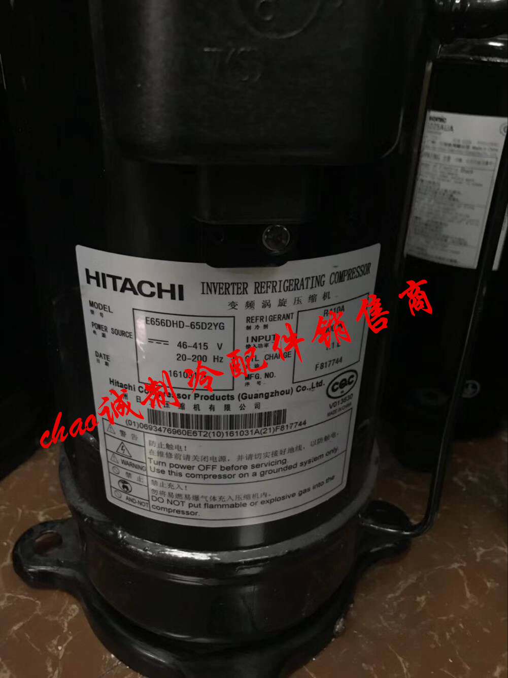 303DH-47C2Y Brand new original 3 Hitachi scroll compressor with return oil pipe