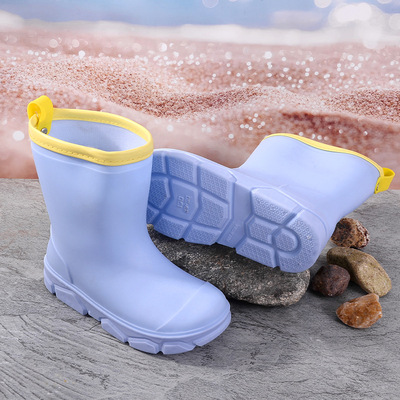 Children's Rain Boots with Drawstring, High-Tube Rain Boots, Long Boots for Older Kids, Over-The-Knee School-Specific Boots for Boys and Girls, Non-Slip — 1