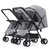 Съёмная складная детская коляска для близнецов с сидением для двоих, можно сидеть и лежать