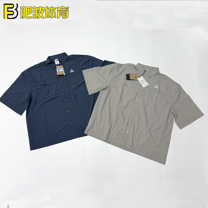Nike Acg Logo Outdoor Functional Sun Protection Waterproof Loose Breathable Sports Casual Short-Sleeved Hj2884-009