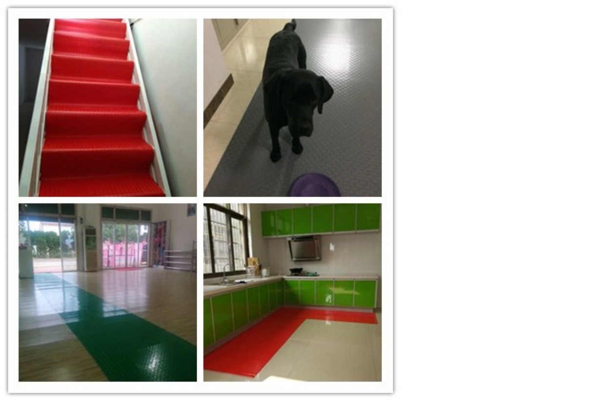 Bath mat PVC nhựa thảm đỏ bếp sảnh thảm cao su không thấm nước hành lang thảm sàn cầu thang lát - Thảm sàn chiếu xốp gấp gọn