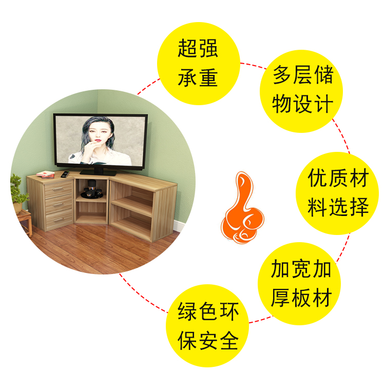 tivi sony 49 inch Góc kết hợp tủ TV Tủ góc Tủ âm thanh tủ âm thanh Tủ Hàn Quốc Tủ đơn giản Tủ tam giác - TV tivi samsung 55 inch giá bao nhiều
