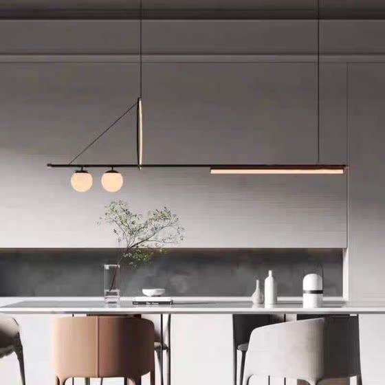 Scandinavian Simple Long Restaurant Bar Chandelier Commercial Office Space Designer Model Room Exhibition Hall Home Lamps