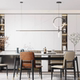 Restaurant Chandelier, Light Luxury Modern Minimalist Dining Room Table Bar Counter Minimalist Long Strip Light, Creative Designer Zhongshan Lighting Fixtures