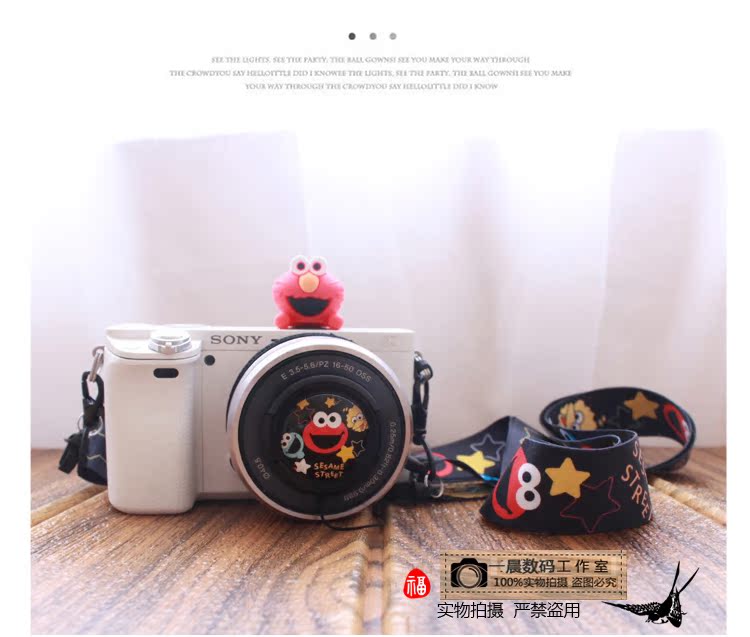 Phim hoạt hình Little Monster Mickey SLR Micro Đơn dây đeo vai phổ quát Kumamoto Bear sữa Mickey - Phụ kiện máy ảnh DSLR / đơn túi da đựng máy ảnh