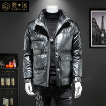 2020 new winter explosive down jacket male bright handsome Korean version of the trend tooling thickened short winter jacket