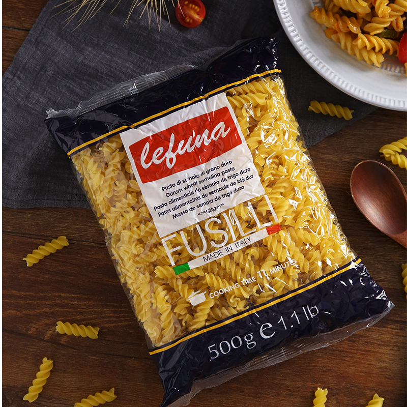 Levna spiral Italian pasta imported monochromatic screw face Italian pasta pasta powder original dress 500g