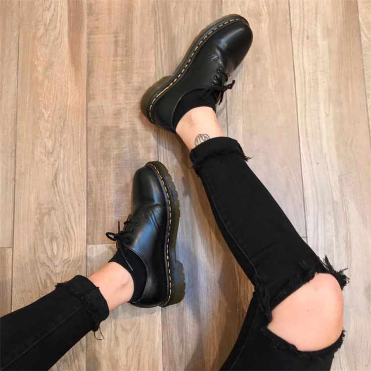 Mỹ cổ điển Goodyear craft 1461 Martin khởi động nữ phiên bản Hàn Quốc của đầu tròn giản dị thấp để giúp đôi giày dụng cụ thủy triều nam - Giày thấp giày thể thao nam nike