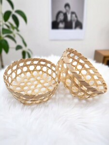 Bamboo Baskets for Milk Tofu, Bamboo Baskets for Bean Curd, Bamboo Baskets for Desserts, Milk Tea, Bamboo Baskets for Ic