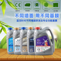 Blue feather base film wall covering special moisture-proof permeable wall ash-covered latex paint wall wallpaper wallpaper home