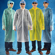Transparent disposable raincoat thickened outdoor raincoat mountaineering hiking raincoat men and women children hooded raincoat travel