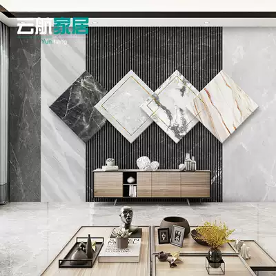 Modern minimalist rock board texture integrated wall panel TV background wall gusset board decoration living room wall board bamboo fiber