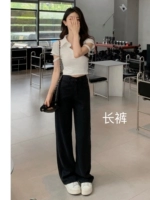 Черные штаны, свободный крой