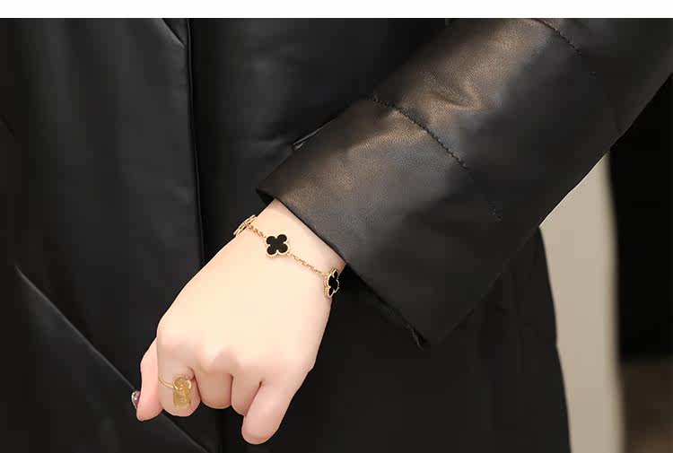 Кожаная куртка 真皮羽绒服女中长款宽松显瘦2020冬新款妈妈装海宁绵羊皮皮衣外套 Eternal statue