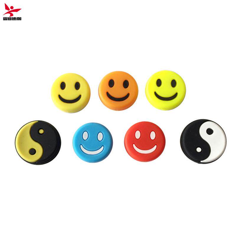 Classic funny wall tennis racket shock absorber surprise smiley heart-shaped tai chi silicone