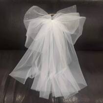Head yarn Butterfly Marriage Pilot Registration of small head Gauze Red Photo Props Supersensonian Short Brigade Pat Bridal Headwear