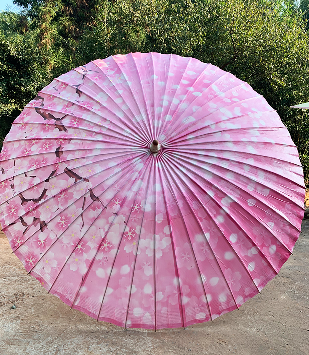 Luzhou large outdoor garden umbrella Leisure beach open-air umbrella parasol retro oil paper umbrella Tongyou umbrella