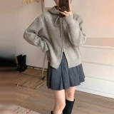 Трикотажная толстовка с капюшоном, шерстяной весенний свитер, куртка, изысканный стиль, тренд сезона