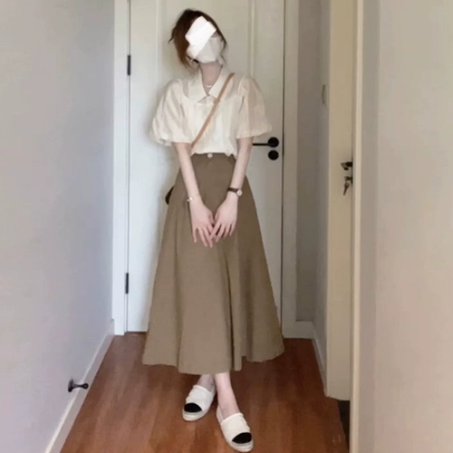 Летняя сексуальная рубашка, рукава фонарики, короткий рукав, французский стиль