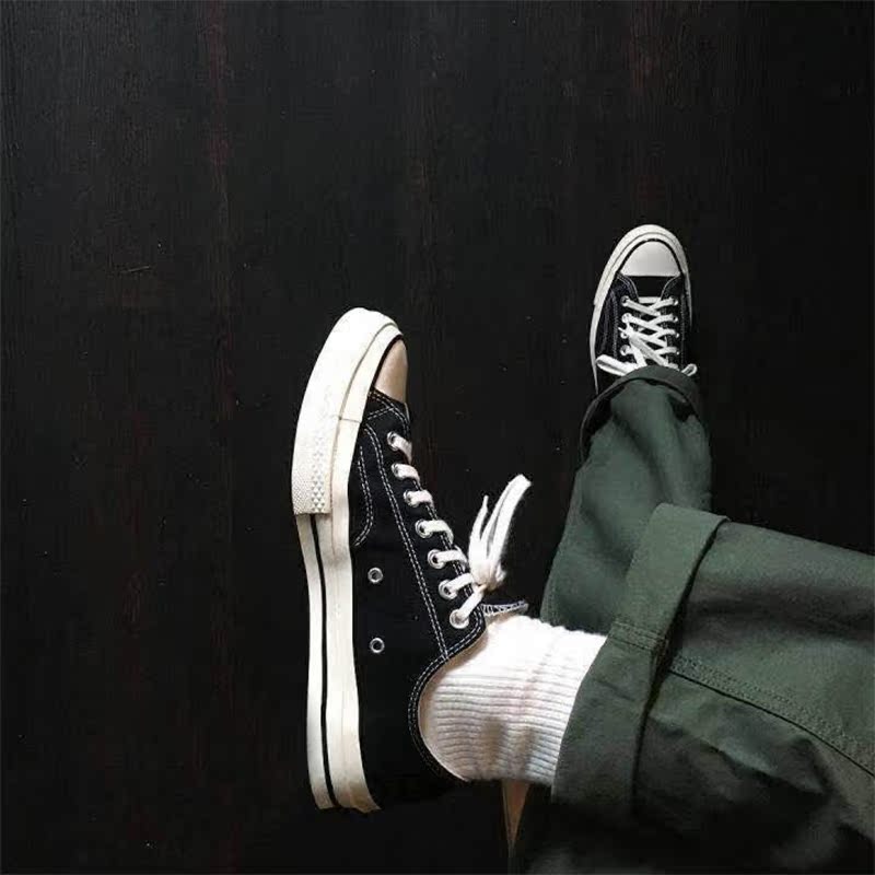 Giày nam Converse Giày nữ mùa hè mới 1970S Đôi giày cao cổ Samsung Giày cao gót thông thường Giày vải 162050C - Plimsolls giày thể thao nữ chính hãng