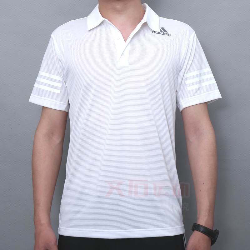 Adidas nam 2018 khoe thân mùa hè thoáng khí quần vợt thể thao POLO áo sơ mi ngắn tay CE1444 áo polo tay lỡ