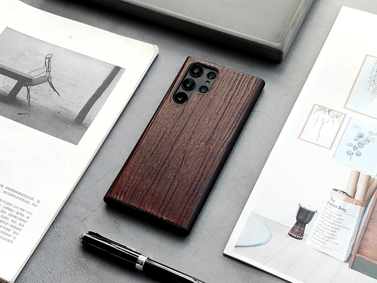 Tree Bark Wood Pattern Genuine Leather Slim Fit Stylish S21, S21 Plus, S21 Ultra, S20, S20 Plus, S20 Ultra, S22, S22 Plus