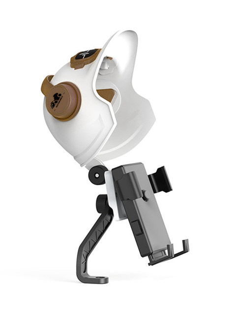 Small helmet motorcycle mobile phone holder takeaway battery car electric car navigation mobile phone holder sunshade and rain cover fixed