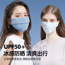 Breathable sunscreen mask Anti-UV Women Summer thin Ice Silk Riding Headgear Full Face Nose Mask Eye Guard Corner
