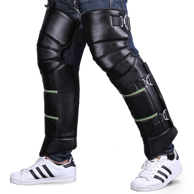 Motorcycle Knee Pads, Electric Bike Leg Protection, Cycling Gear for Men and Women, Warm and Thickened Windproof Equipment, Cold-Proof Winter Pu