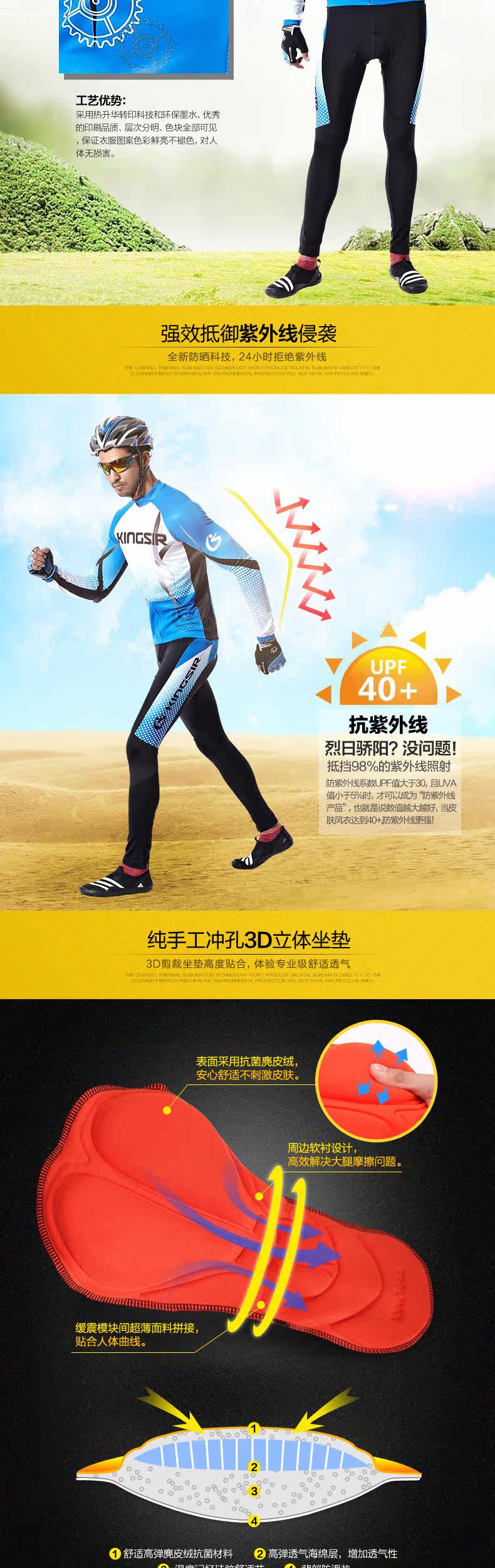 Tenue de cyclisme femme KINGSIR - Ref 2209945 Image 9