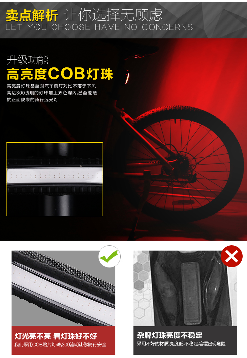 Eclairage pour vélo KINGSIR - Taillights - Ref 2401680 Image 12