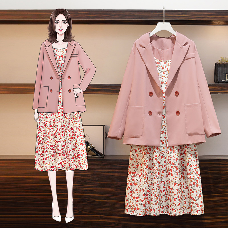 Pregnant women's autumn clothing suit stylish style out for autumn and winter style Temperament High-end Small Suit Two-piece Foreign Dress Woman