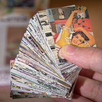 200 handbook post paper hand account stickers. The previous book series of retro vegetable oil painting photography INS landscape cane material bag cute girl heart cheap mobile phone shell water cup decoration small pattern stickers