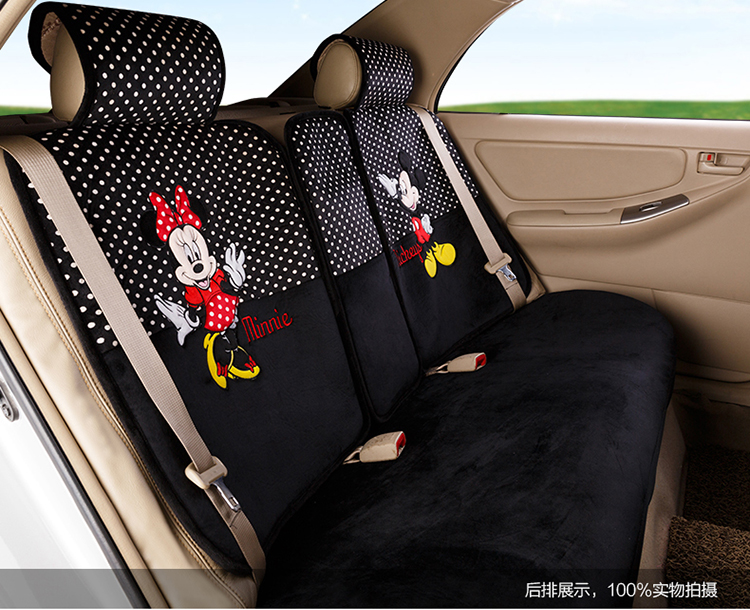 New Mickey Minnie Mouse Car Seat Covers Cushion Accessories Set 18PCS