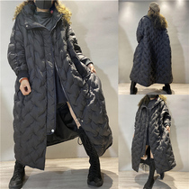 High-end autumn and winter New products European and American big down jacket women long warm thin size fashion 90 Velvet White Duck Down