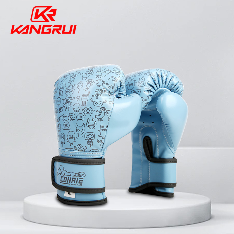 Children's Graffiti-Style Boxing Gloves for Professional Training, 4oz Cartoon Gloves for Boys to Practice Fighting and Venting