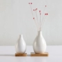 Jiadan sứ nghệ thuật] Zen gốm khô hoa trang trí phòng khách hoa bình hoa trang trí nhà nhỏ chai nhỏ màu trắng - Vase / Bồn hoa & Kệ chậu trồng mai