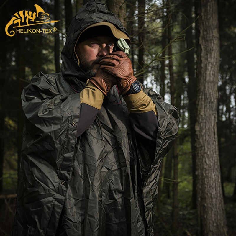 Helikon Tactical Raincoat Camping Windproof Rainproof Outdoor Sports American-Style Poncho Sunshade