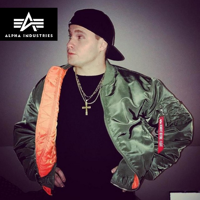 [Clearance] American Alpha Industrial Ma-1 Pilot Jacket for Men, Thick, Warm, Trendy Cotton Coat