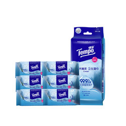 得宝雪松湿巾8片*18小包便捷装