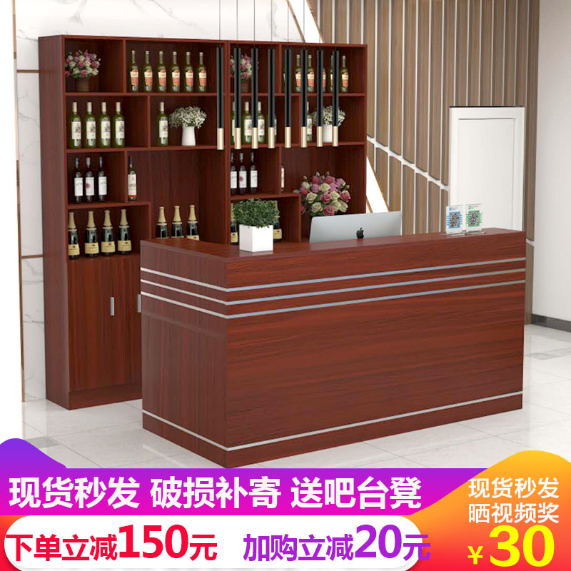 Hotel bar with corner cash register floor wine cabinet combination restaurant hotel wine rack exhibition rack front desk reception desk