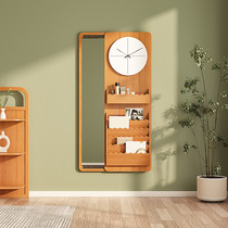 Light extravagant wearing of a fitting lens minimalist cosmetic mirror bedroom full body mirror Nordic multifunction solid wood creative modern home