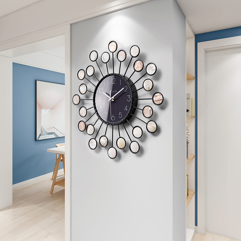 Nordic Creative Watch Living Room Hanging Clock Modern Minimalist Personality Decorative Art Clock Atmosphere Home Muted Hanging Watch