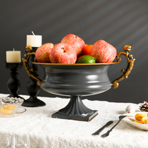 Light Extravaganza Fruit Pan Eurostyle Monolayer Pastry Dish Cake Table Decoration Pendulum parlor Candy Retro Pallets