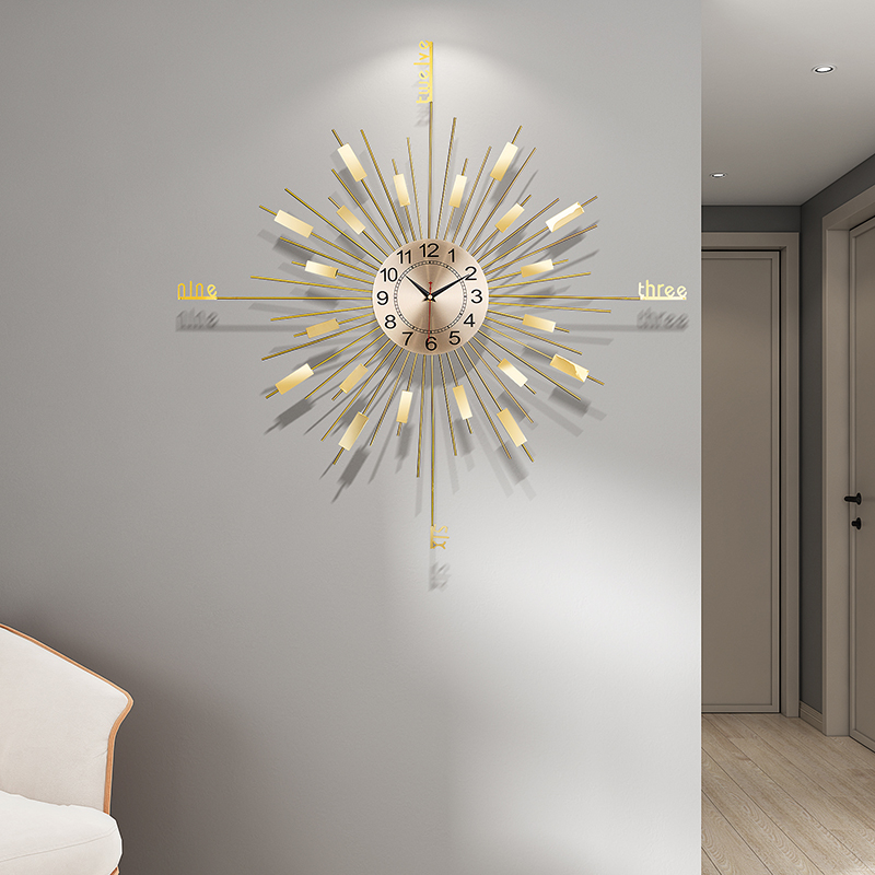 Mute Nordic Personality Creative Clock Modern Minima Light Extravagant Fashion Hang Clocks Modern Watches & Clocks Home Living Room Bedrooms